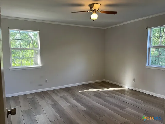 an empty room with a window
