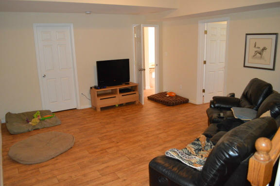 357 Sam Reed Road Northwest Floyd, VA 24091 - Photo 46 of 105 a living room with furniture and a flat screen tv