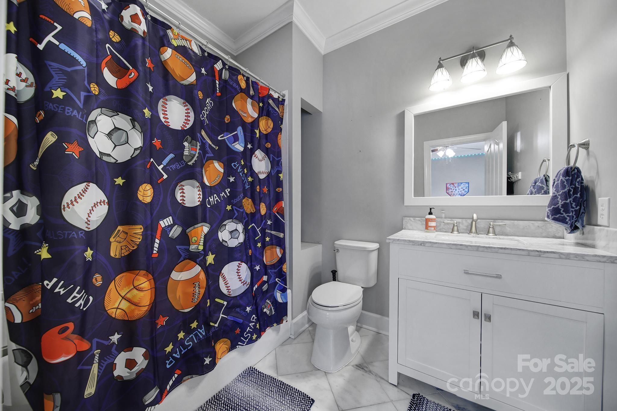 1002 Dataw Lane Indian Trail, NC 28079 - Photo 18 of 36 a bathroom with a sink and mirror with toilet