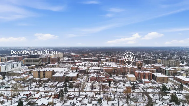 an aerial view of a city