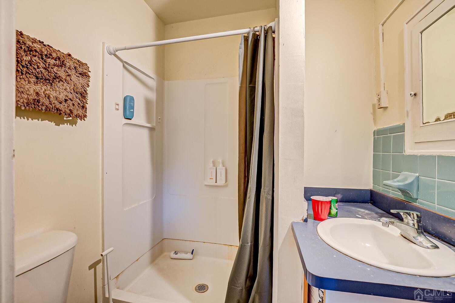 32 Prosper Street New Brunswick, NJ 08901 - Photo 13 of 30 a bathroom with a sink and a mirror