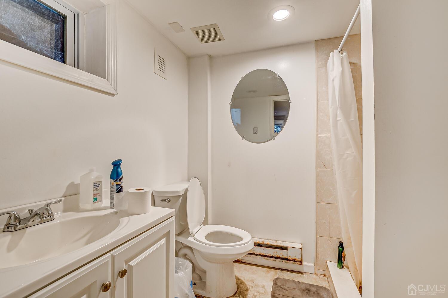 32 Prosper Street New Brunswick, NJ 08901 - Photo 17 of 30 a bathroom with a sink a toilet and a mirror