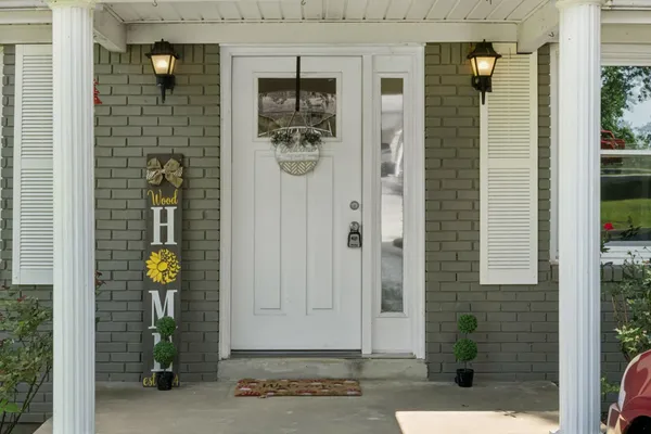 a view of a door of the house