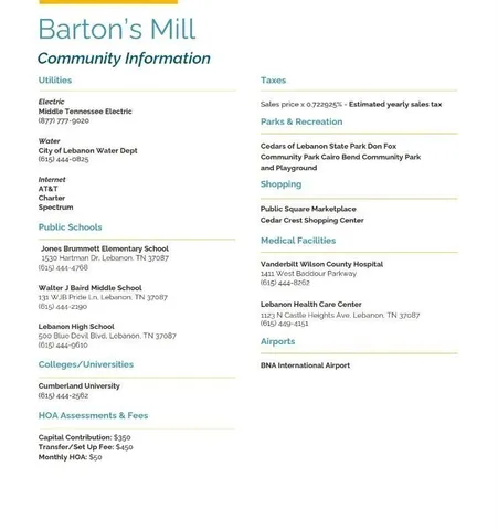 $519,990 | 112 Hamilton Lane, Lebanon, TN 37087