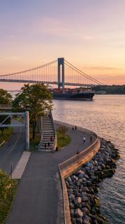 9201 Shore Road, Unit C209 Brooklyn, NY 11209 - Photo 19 of 23 a view of a balcony with an ocean view