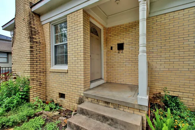 a view of a door of the house