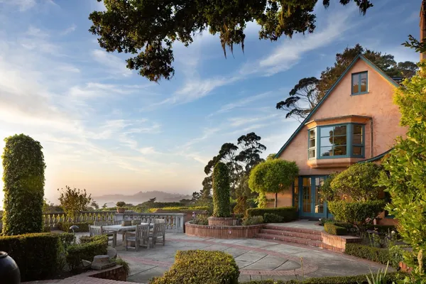 a view of a lake in middle of forest
