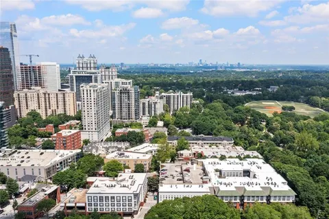 an aerial view of multiple house