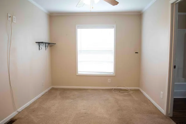 an empty room with a window