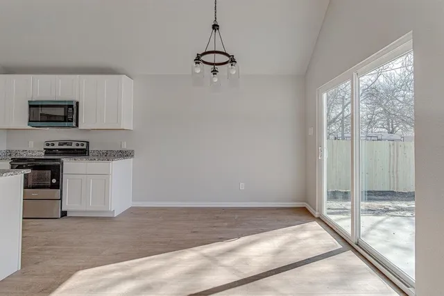 an empty room with a window