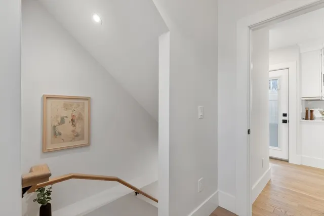 a view of a hallway with entryway