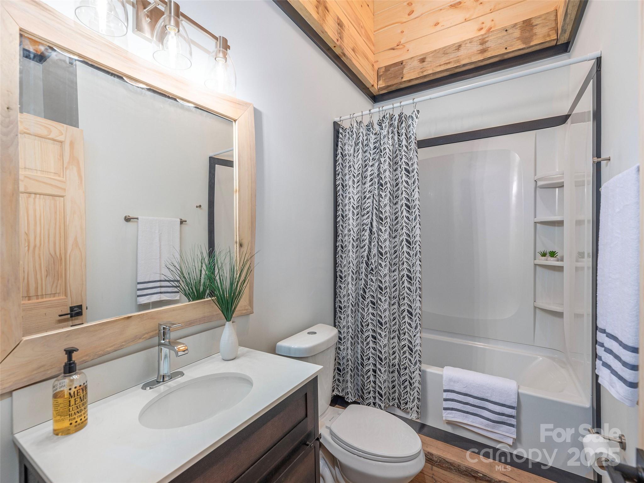 55 Dean Riddle Drive Waynesville, NC 28785 - Photo 25 of 35 a bathroom with a sink toilet and shower