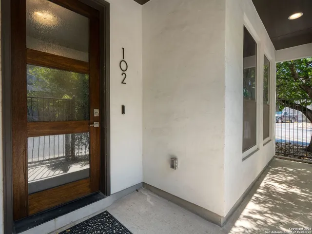 a view of an entryway door