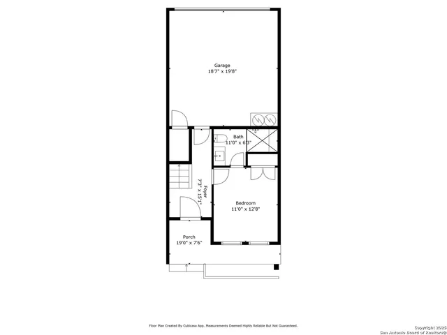 a picture of a bench in front of a white house
