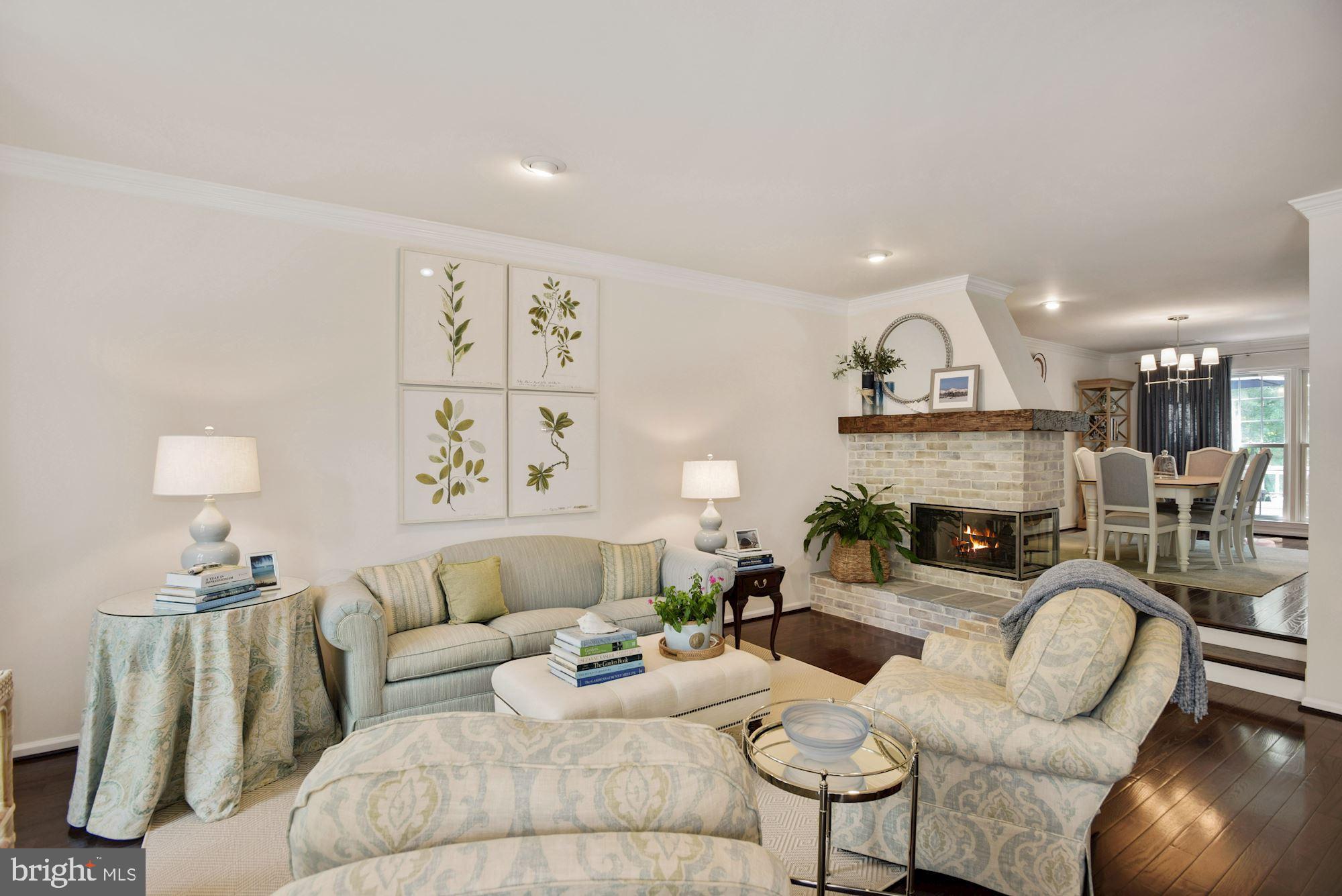 1382 Heritage Oak Way Reston, VA 20194 - Photo 2 of 31 Main level living room with double sided gas FP