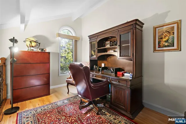 a room with furniture and a window