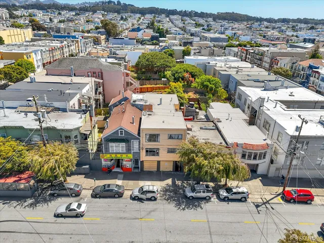 an aerial view of a city