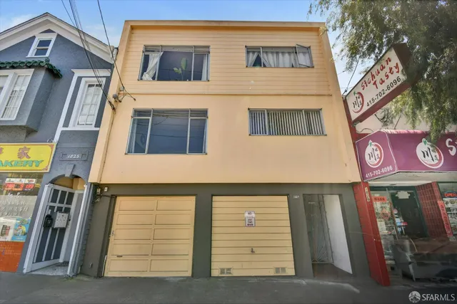 a front view of a building with entryway