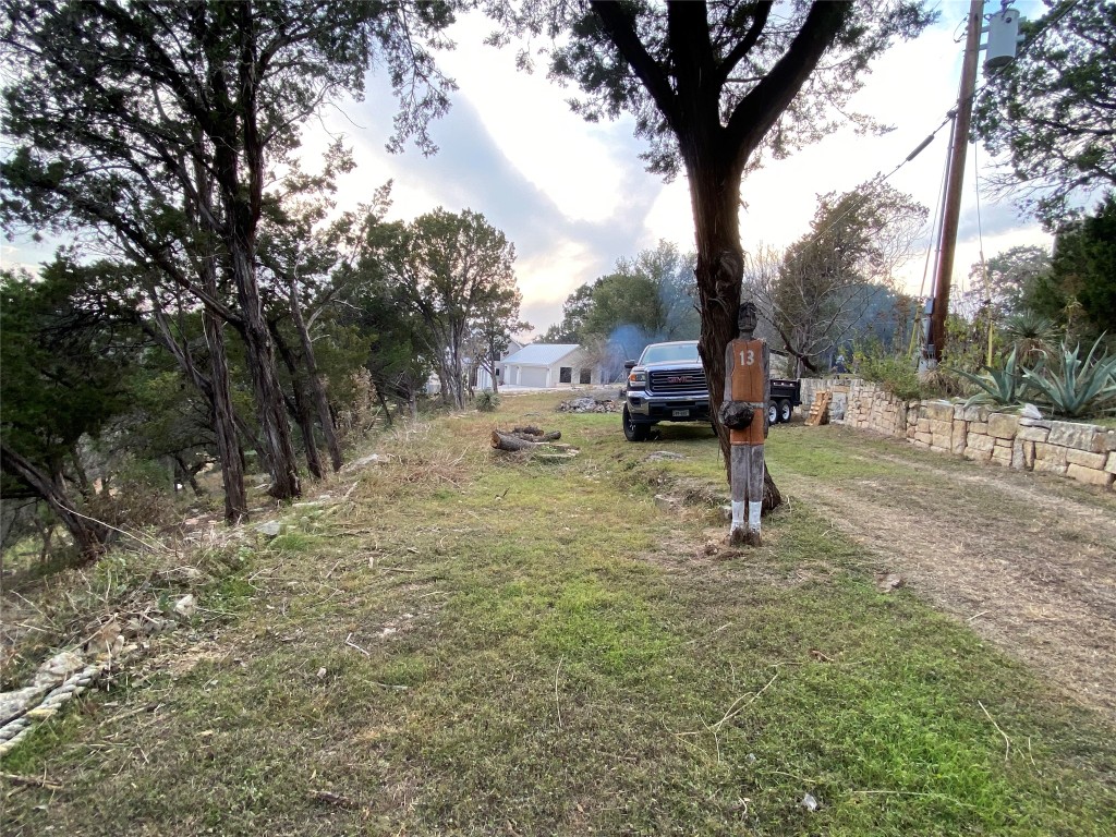 26809 Blue Cove Road Marble Falls, TX 78654 - Photo 1 of 15 a view of a yard with a tree