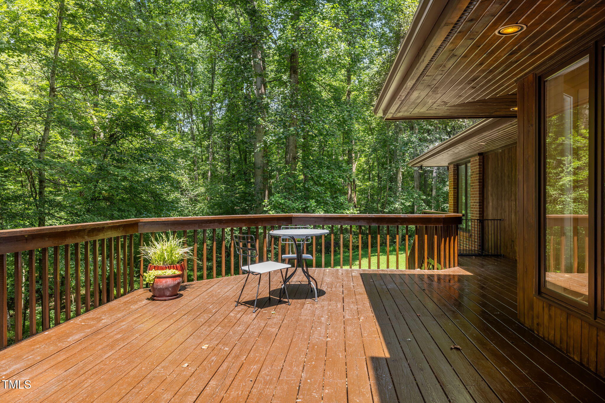 801 Creekstone Drive Chapel Hill, NC 27516 - Photo 51 of 65 a view of balcony with wooden floor and fence