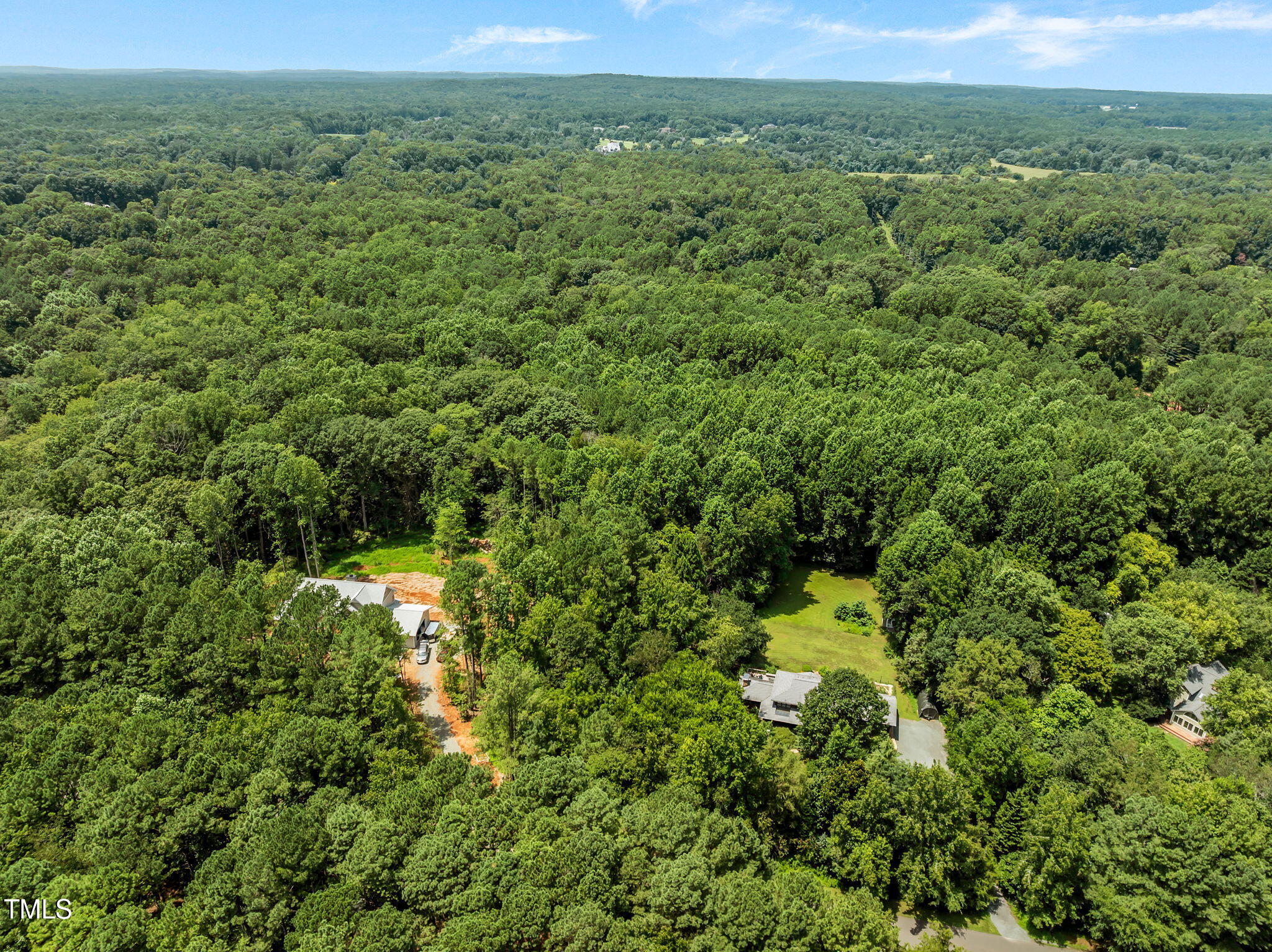 801 Creekstone Drive Chapel Hill, NC 27516 - Photo 59 of 65 a view of a lush green forest with trees and some houses