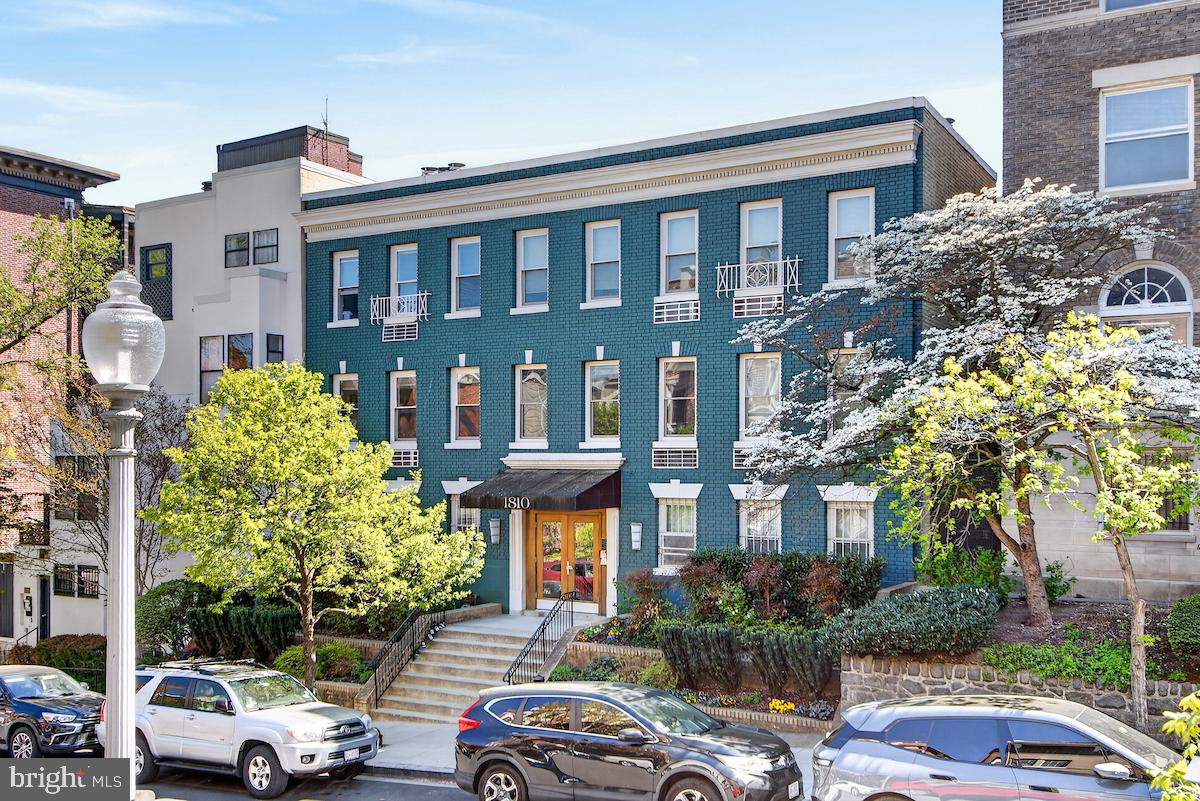 1810 California Street Northwest, Unit 202 Washington, DC 20009 - Photo 50 of 52 Charming green apartment building facade.