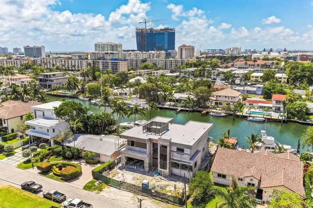 a view of a lake and a city