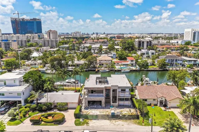 an aerial view of residential building with outdoor space