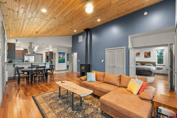 a outdoor view with a sitting space