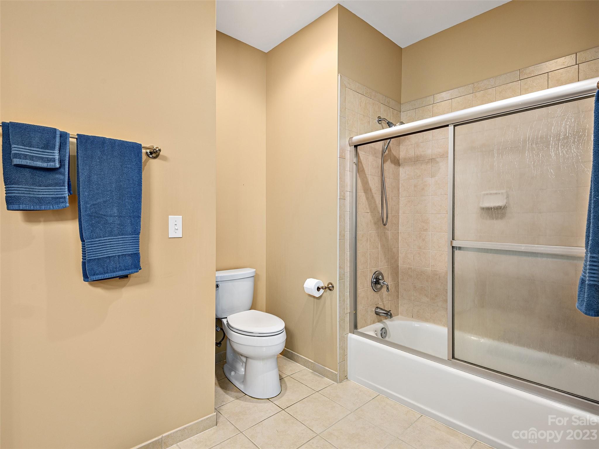 1223 North Ridge Road Hendersonville, NC 28792 - Photo 19 of 24 a bathroom with a shower a toilet and a sink