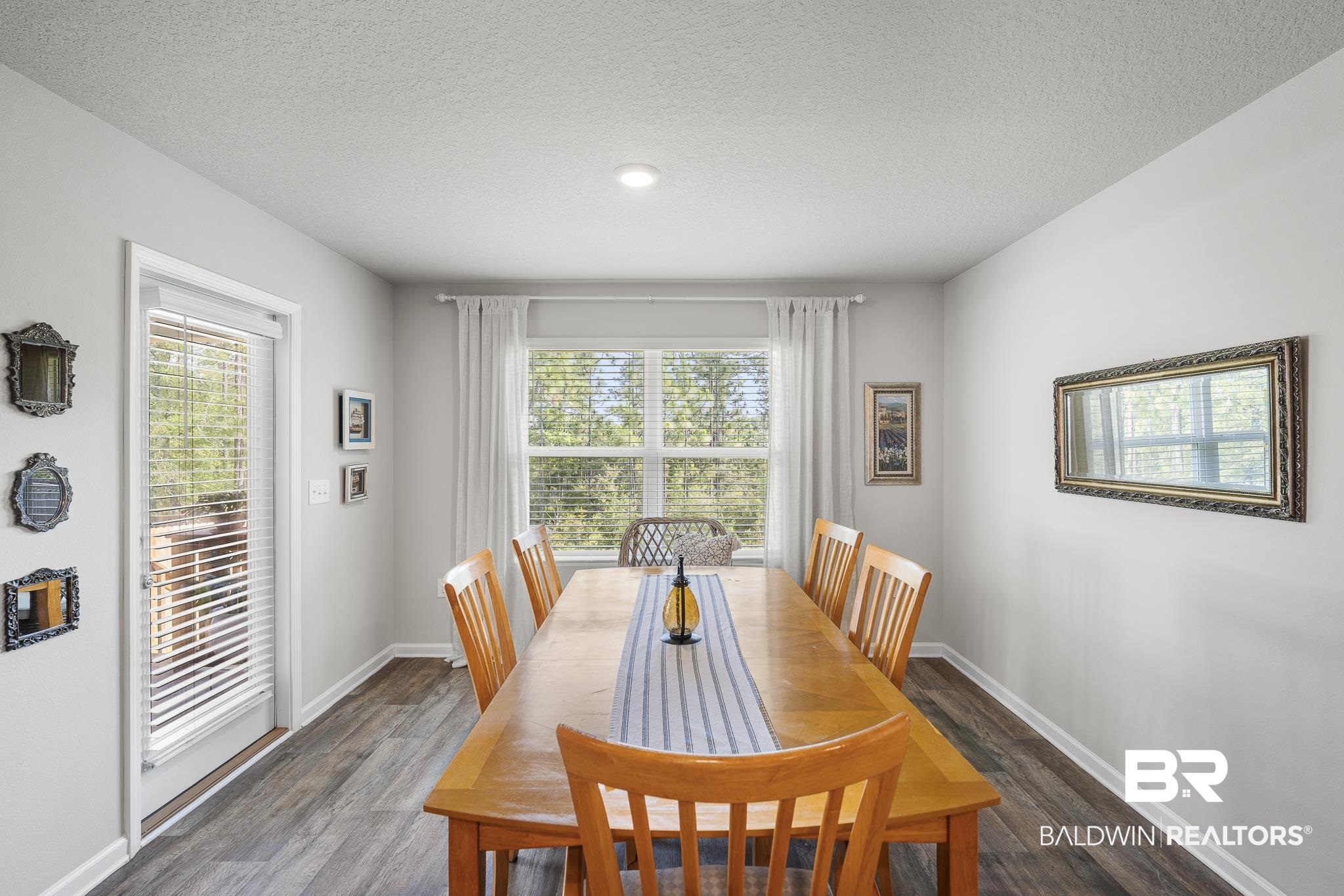 10232 Brodick Loop Spanish Fort, AL 36527 - Photo 8 of 29 Dining room with dark wood-style flooring, a textured ceiling, and baseboards