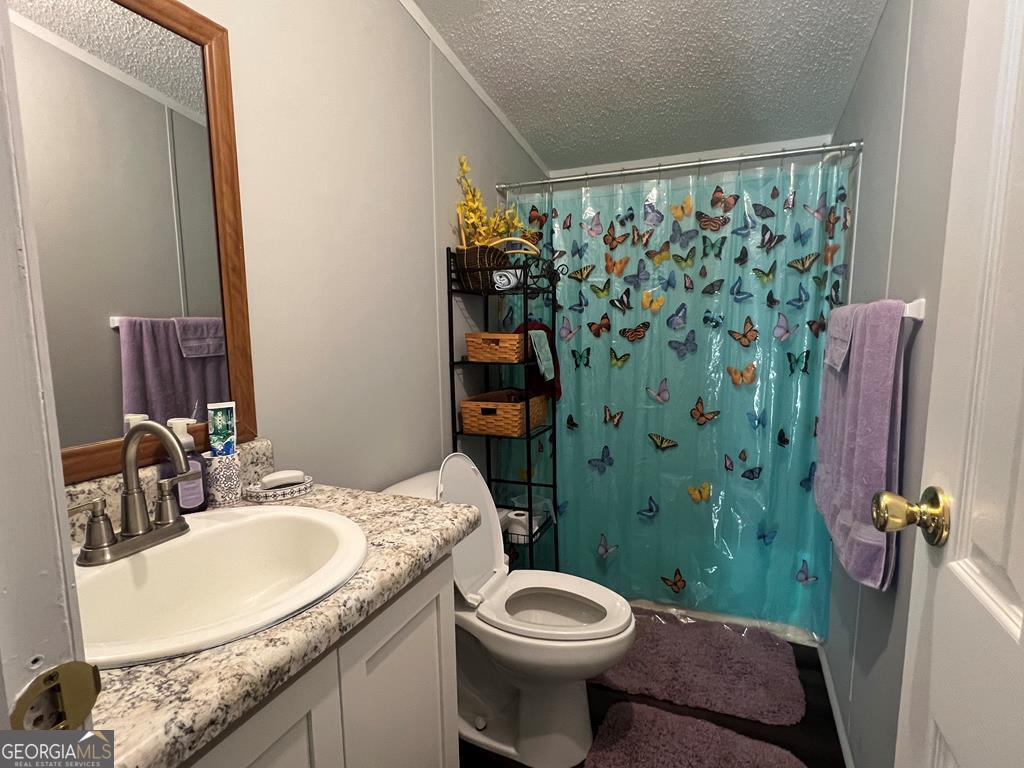 166 Pebble Hills Road Cochran, GA 31014 - Photo 21 of 22 a bathroom with a granite countertop sink toilet and shower