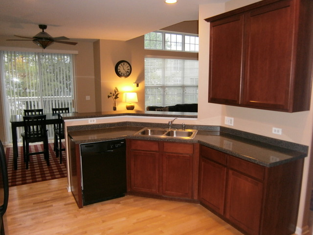 419 Vaughn Circle Aurora, IL 60502 - Photo 2 of 2 a kitchen with stainless steel appliances granite countertop a stove a sink and a microwave