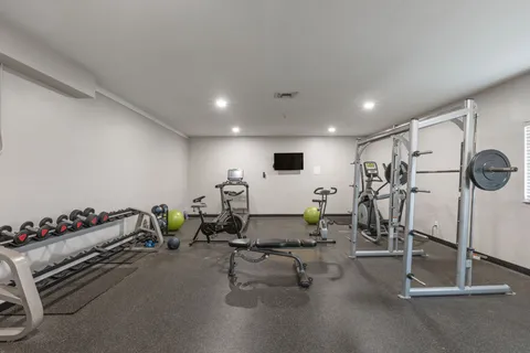 a view of balcony with seating space