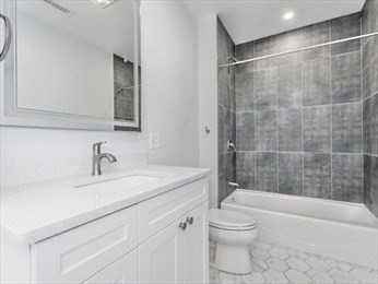 210 Adams Street, Unit 4 Waltham, MA 02453 - Photo 8 of 25 a bathroom with a sink a toilet and a bathtub