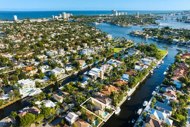 an aerial view of a city