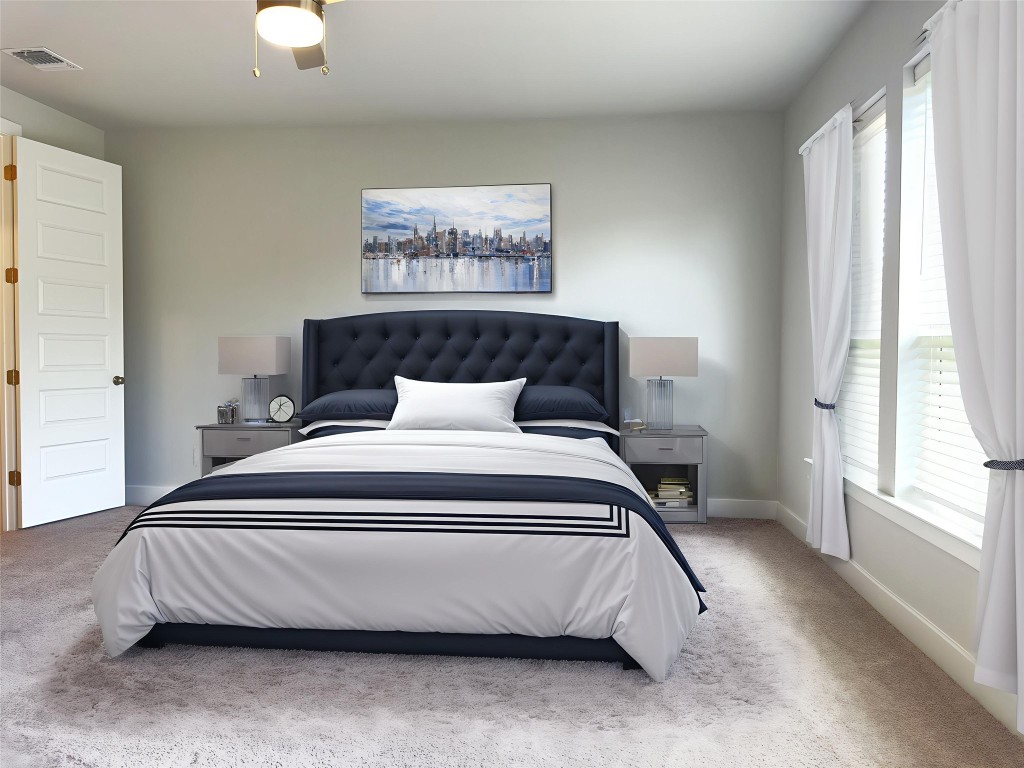 111 Pinyon Pne Drive Bastrop, TX 78602 - Photo 8 of 16 a bedroom with a bed and a large window