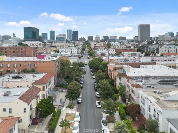 a city view with buildings