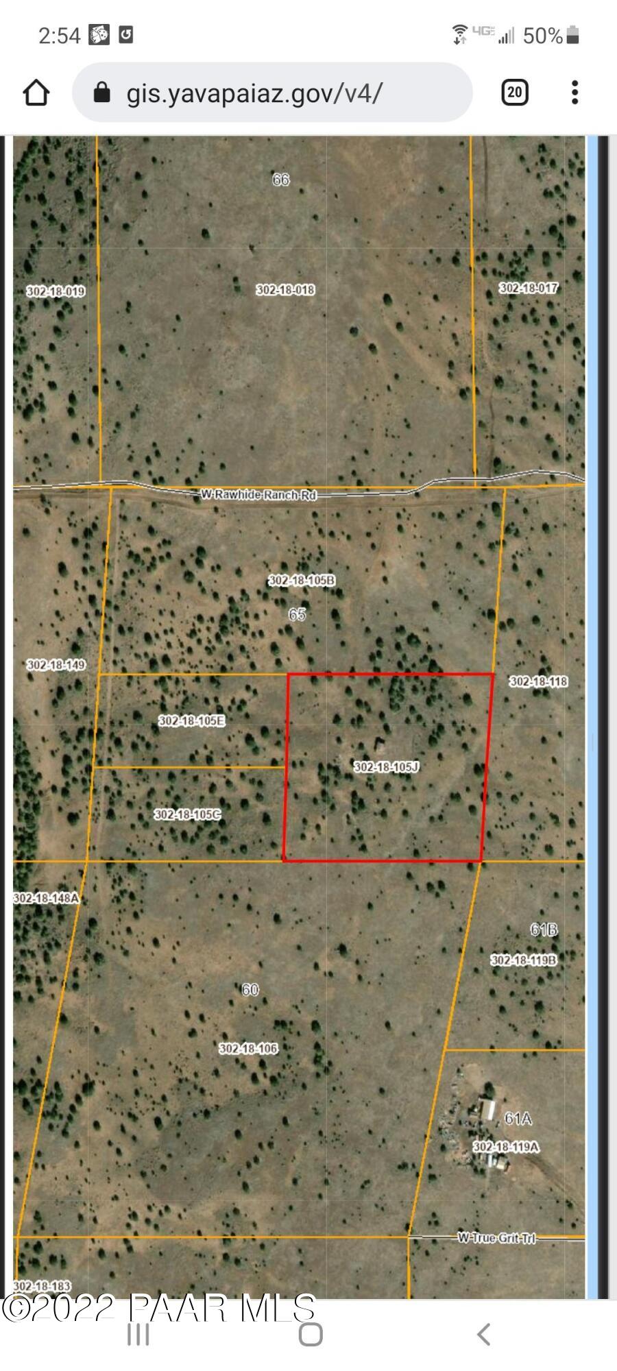 11599 West Rawhide Ranch Road Ash Fork, AZ 86320 - Photo 10 of 14 CABIN ON 10 ACRE PARCEL MAP