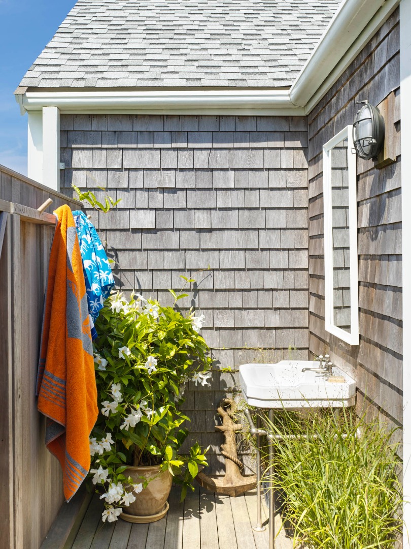 6 Gardner Road Nantucket, MA 02554 - Photo 28 of 62 Outdoor shower and sink area