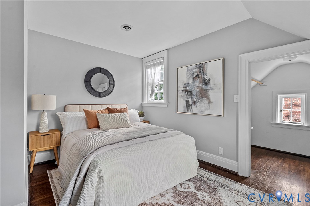 803 Spottswood Road Richmond, VA 23220 - Photo 23 of 50 a bedroom with bed and wooden floor