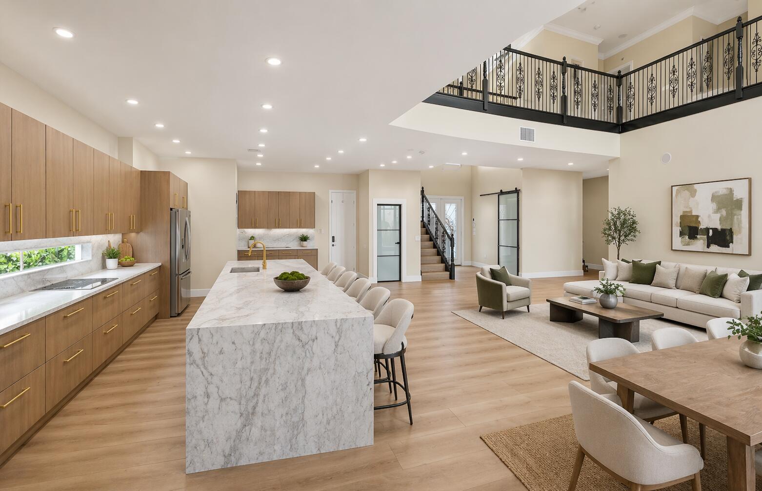 8680 Daystar Ridge Point Boynton Beach, FL 33473 - Photo 7 of 25 a living room with stainless steel appliances furniture a rug and a kitchen view