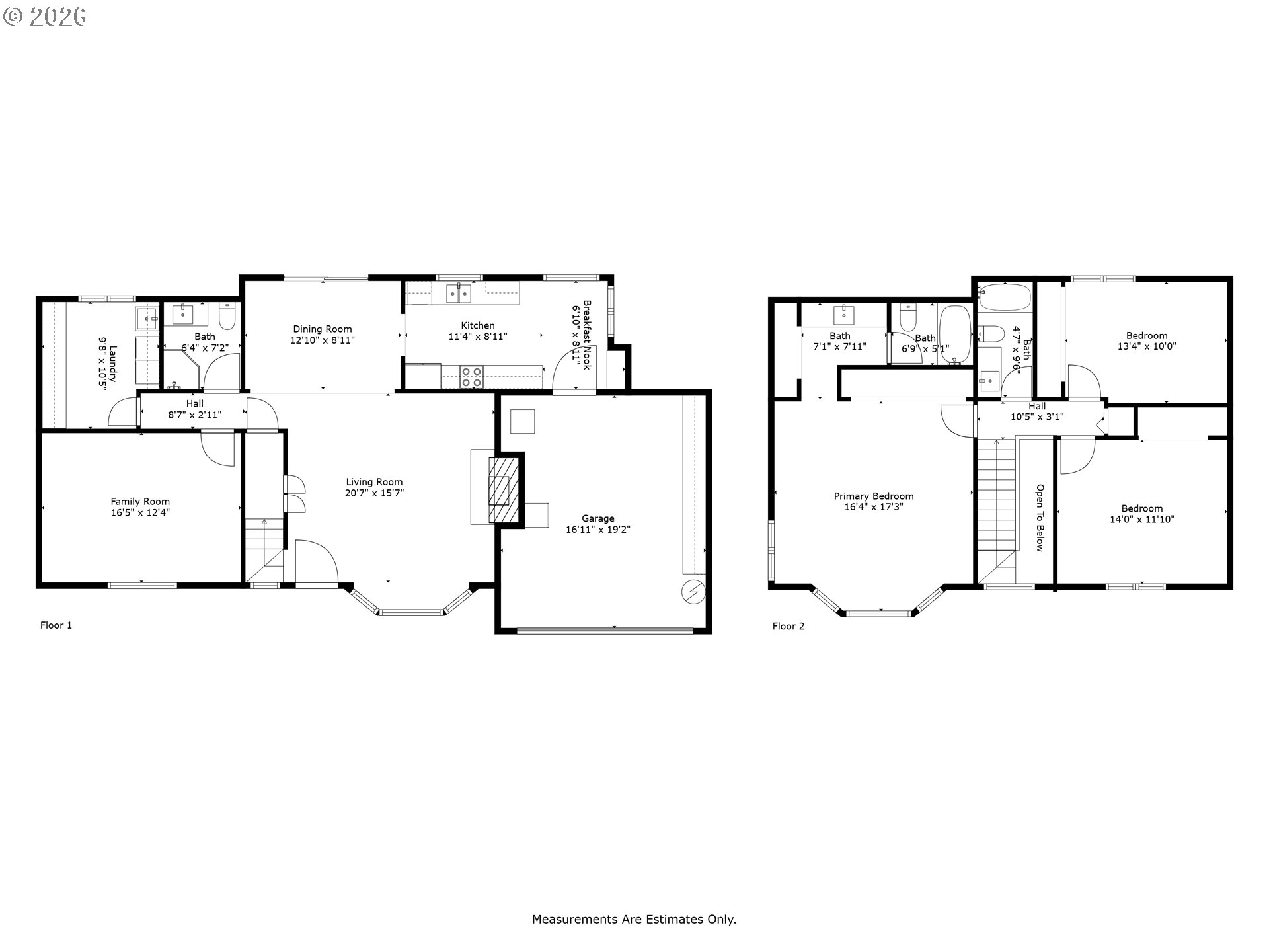 7680 Southwest 182nd Place Beaverton, OR 97007 - Photo 26 of 33 a picture of a floor plan