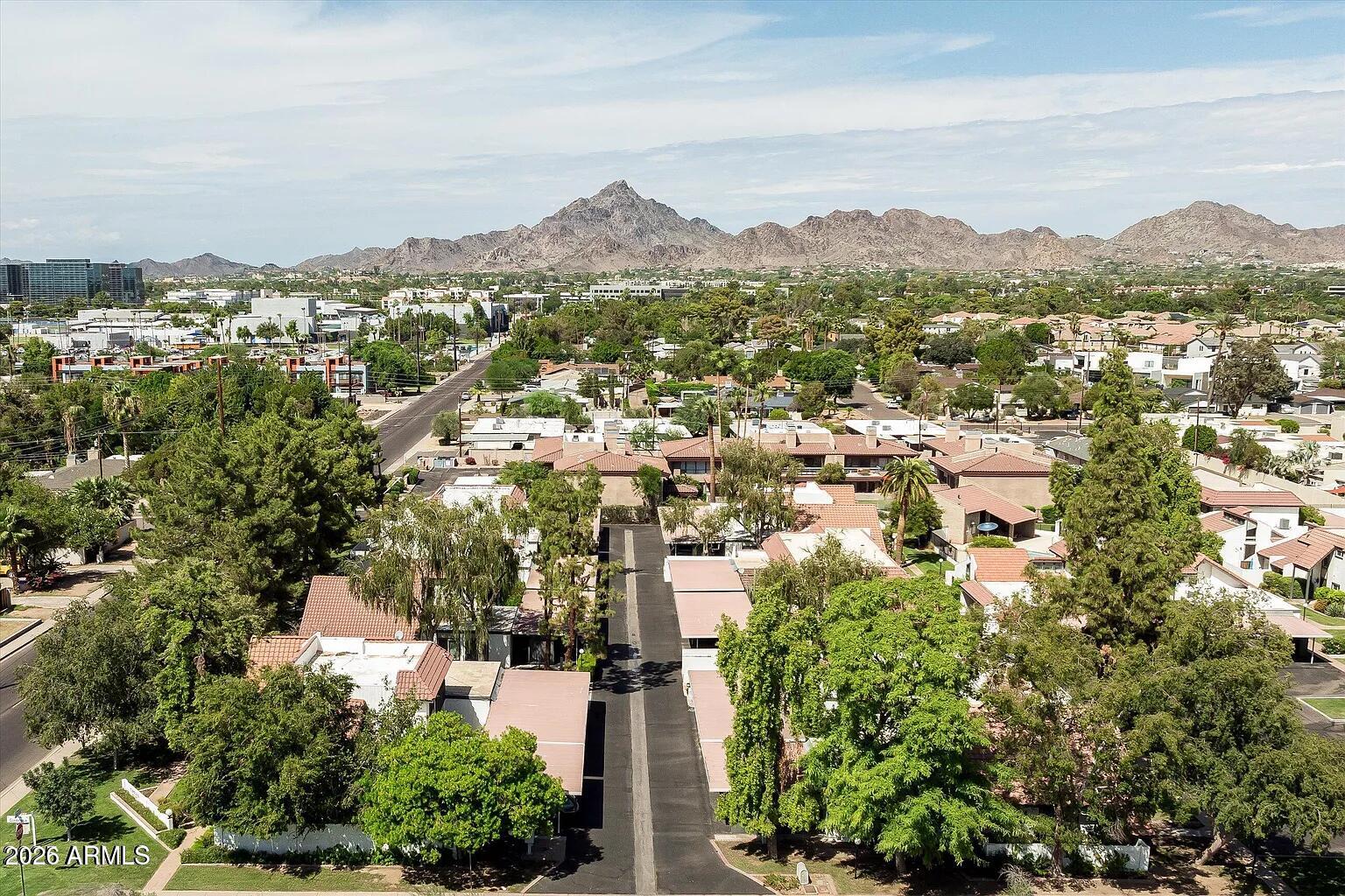 4313 North 28th Street Phoenix, AZ 85016 - Photo 25 of 26 an aerial view of a city with lots of residential buildings