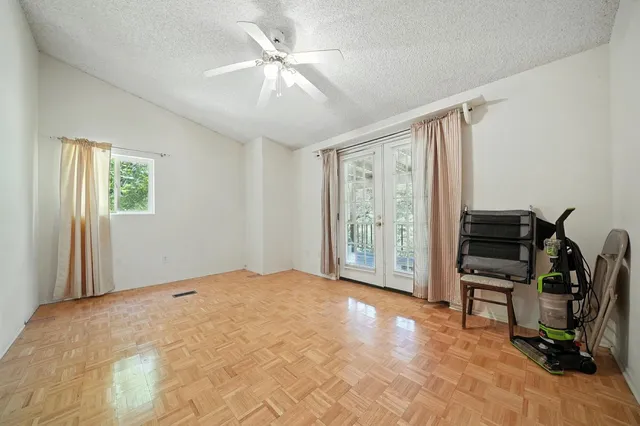 a view of a backyard of the house