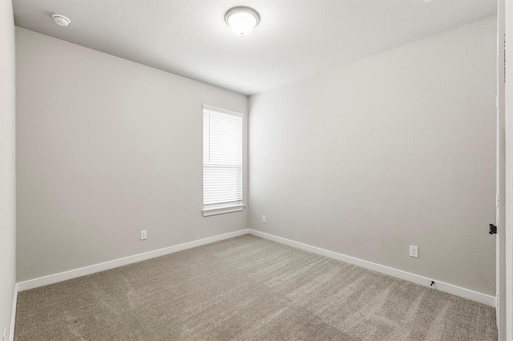 3311 Willena Road Melissa, TX 75454 - Photo 37 of 40 Neutral-toned interior room featuring light gray walls, white trim, and gray patterned carpet