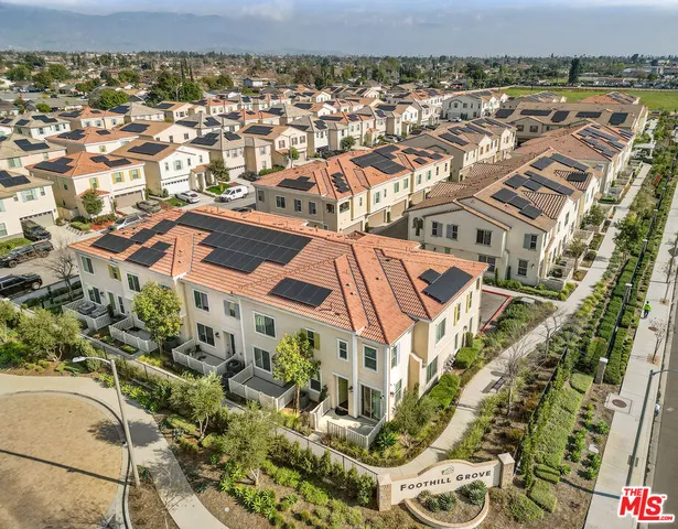 an aerial view of a building