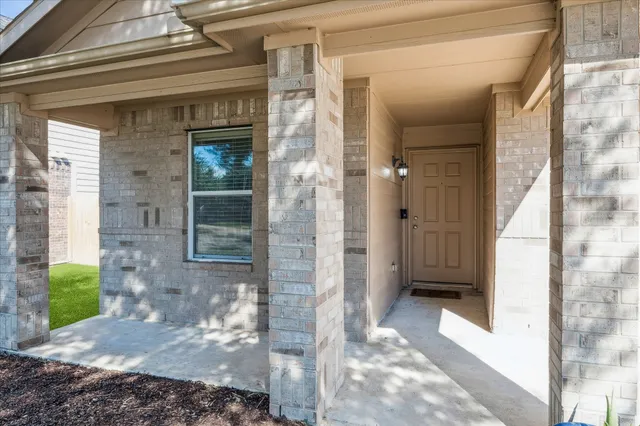 a view of a door of the house