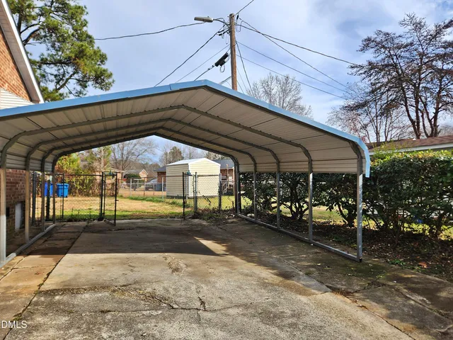 a view of parked car