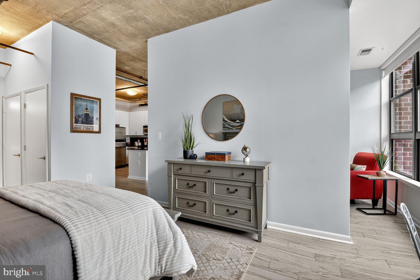 1300 N Street Northwest, Unit 214 Washington, DC 20005 - Photo 11 of 38 Spacious Bedroom (can be closed of if desired)